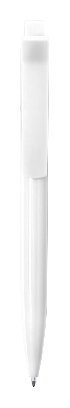 Stylo à bille en plastique ABS - Clip spécial - Encre bleue - Couleur blanche - 13g_1