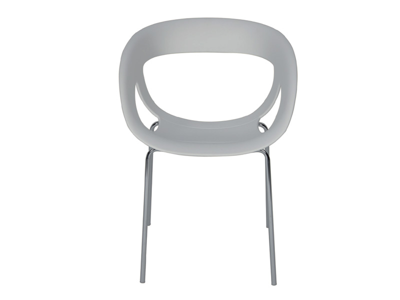 Chaise d'accueil Sona - structure en acier chromé - modèle empilable pour usage intérieur et extérieur_1