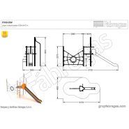 Conjunto 4 PAN-004 - Structure de jeux combinée Fabregas - Largeur 1830 mm - Jeux multiactivités_1
