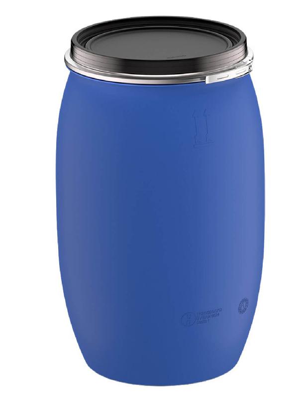 Fûts Plastique - 30L à 220L - à Ouverture totale - Bleu - 120 L_1