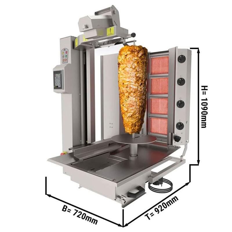 Grill Döner kebab gaz automatique 4 brûleurs max 95 kg_1