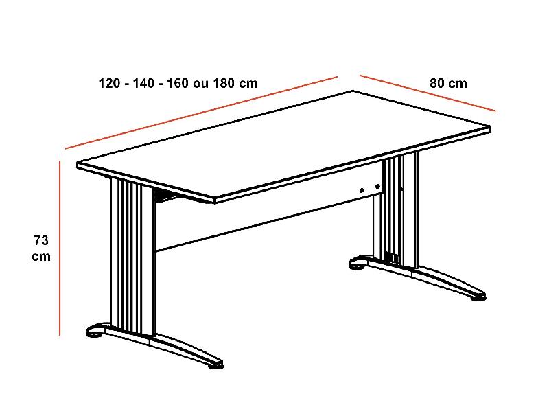 Bureau individuel Sigma - Mobel Linea - Blanc 9010, 160, Acacia clair_1