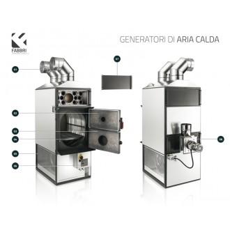Générateur d'air chaud F 120 avec ventilateur - Superficie 500/600 m² - Volume 3000 m³_1