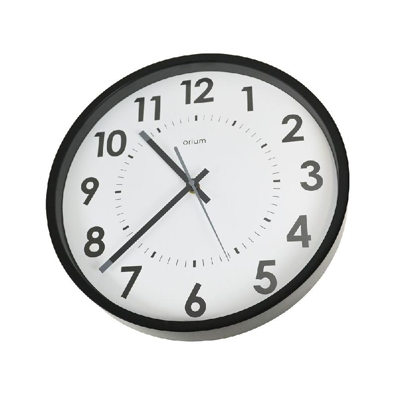 Horloge silencieuse Ø30 cm - cadran blanc avec chiffres noirs - mouvement à quartz silencieux_1