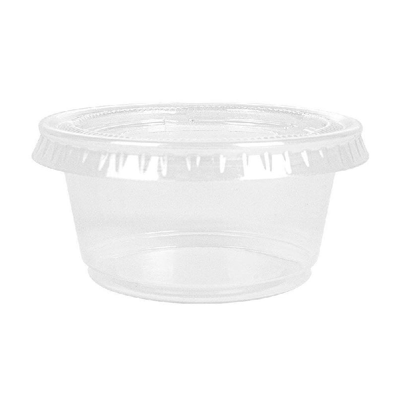 Pot à sauce + couvercle transparent 60ml Ø6,2x3,2cm - par 1200_1