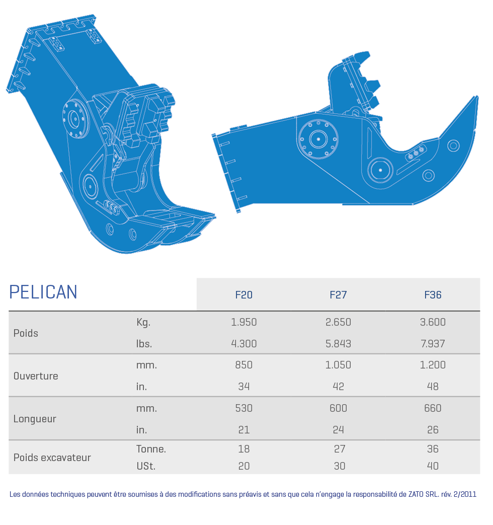 Broyeur fixe Pelican F27 - Zato - hydraulique, versatilité élevée, béton armé_1