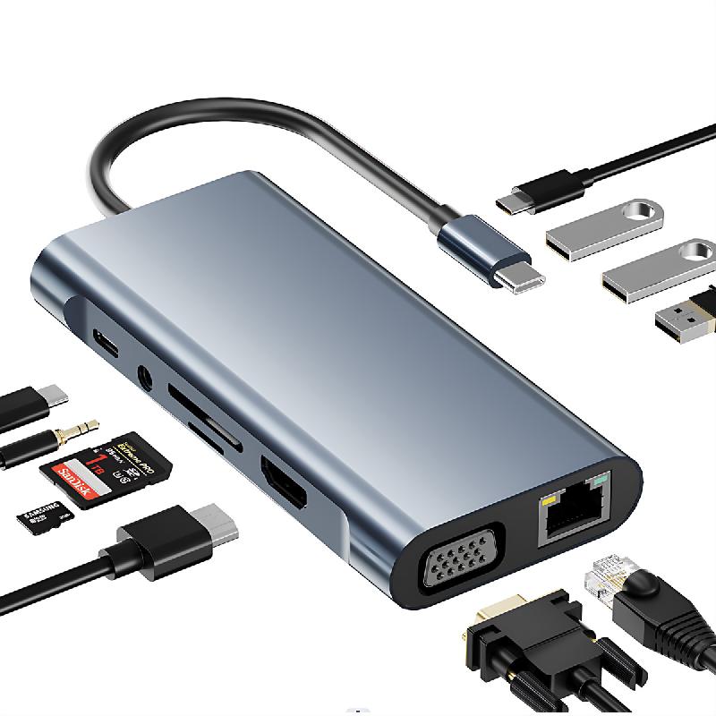VALUE Station d'accueil USB type C, HDMI 4K60, 1x Gigabit Ethernet, 2x USB A + type C PD, 1x SD/microSD, 1x audio_1