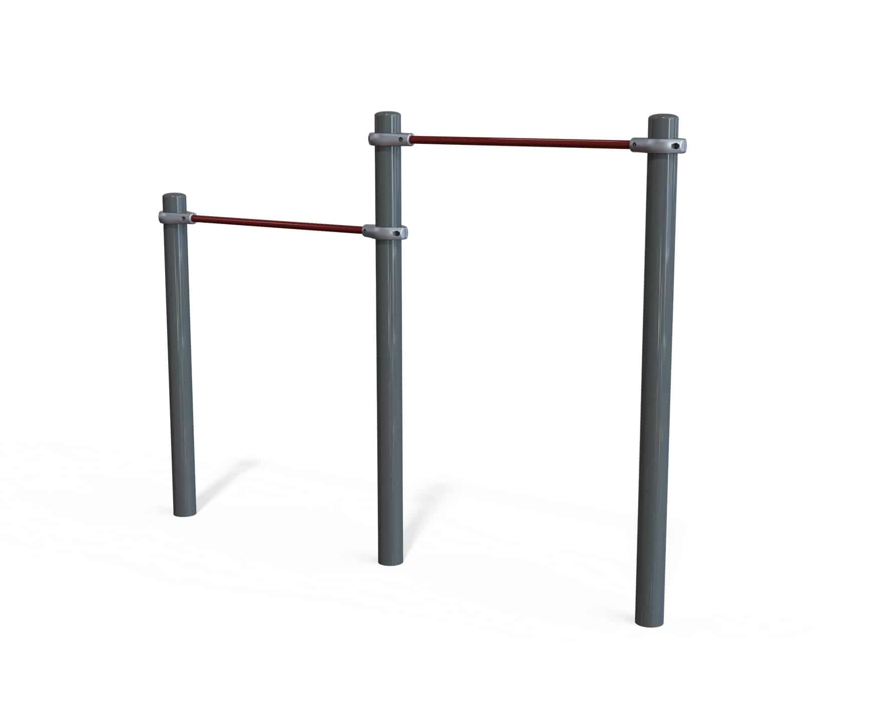 Barre fixe double - PDS3012 - Acier métallisé peint - 278x16x202 cm - Difficulté élevée_0