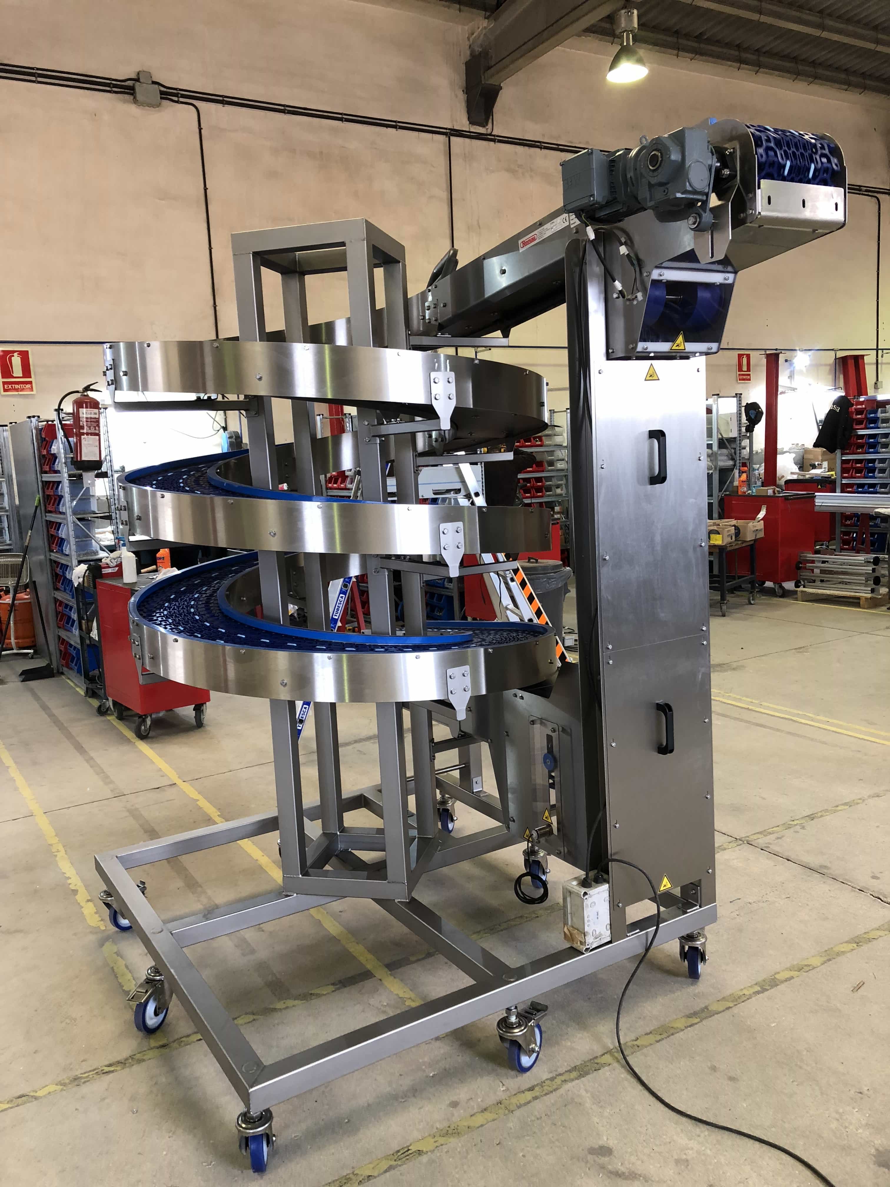 Convoyeur hélicoïdal - châssis inox ou acier avec peinture époxy - élévation ou descente de produits_1