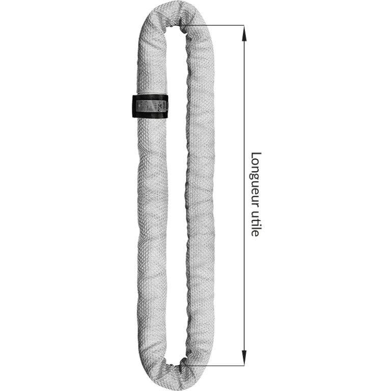 Élingue en textile à haute résistance - Grizzly - REF : 16200 - 15t à 170t - HMPE - Conforme NF EN 1492-2+A1_1