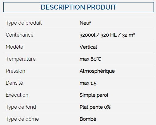 Cuve engrais liquides Laf003225p0 - Sodipia - capacité 32000L - équipements en inox 316L_1
