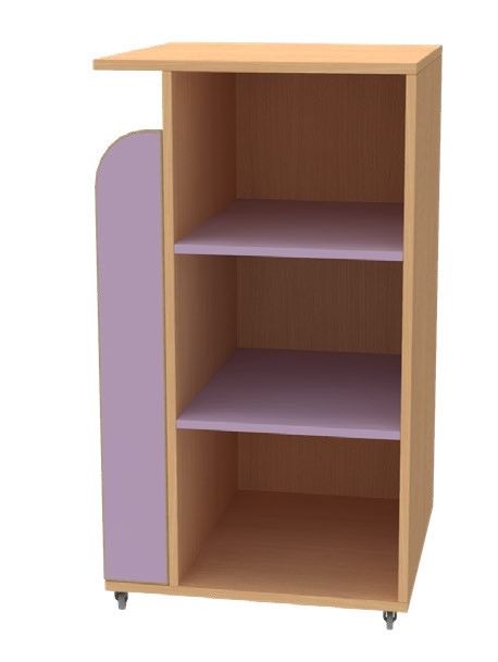 Meuble ramette de papier - Réf. AM.RP - chariot avec rangement latéral et étagère A3 - 4 roulettes à frein_1