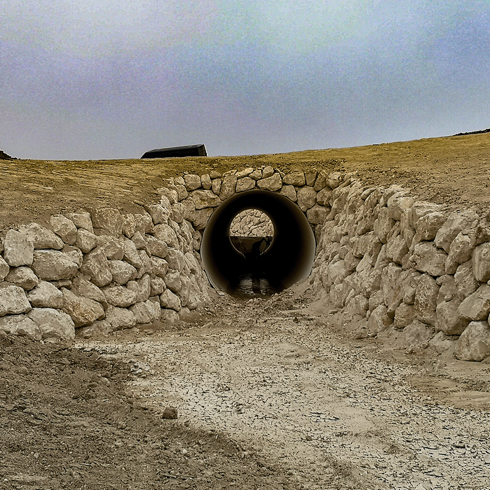 Ponceau pour une solution de franchissement d'une voie ou d'un cours d'eau sans en altérer sa trajectoire_1