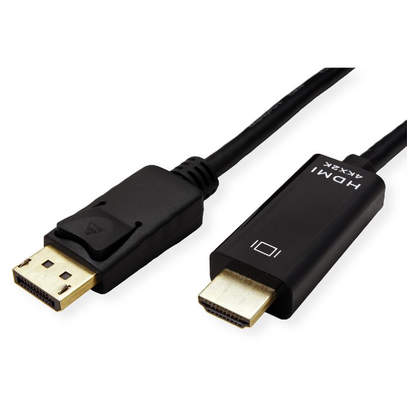 Roline câble displayport dp - uhdtv, slim, m/m, noir, 3 m_1