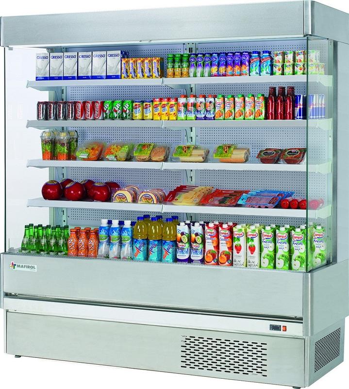 Vitrine murale ouverte réfrigérée compact tout inox chronus lg 1935x665x1920mm_1
