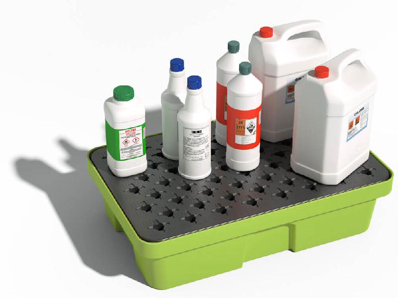 Bac de rétention PE 30 litres - caillebotis plastique - vert_1
