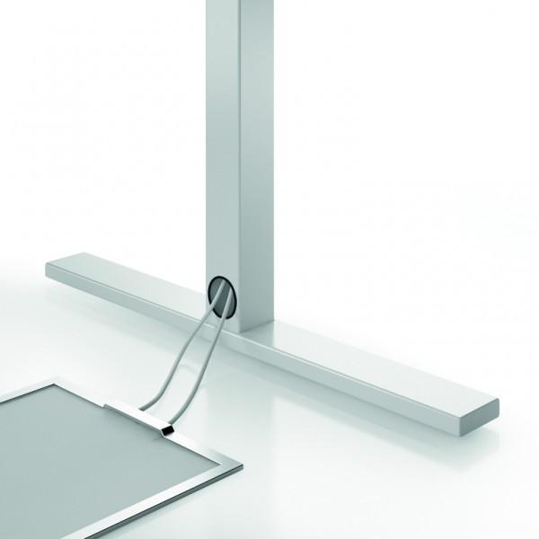 Bureau Idea Tube avec meuble de rangement - Quadrifoglio - Blanc, 184, Droite_1