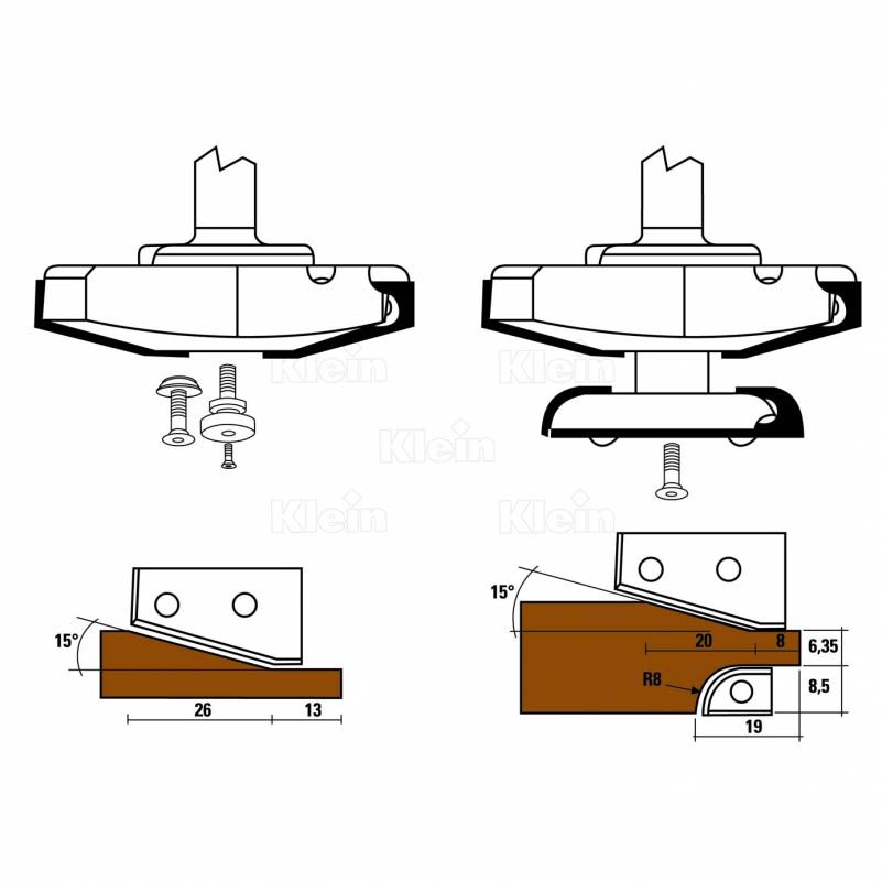 We178.861.R - Fraise à plaquette HW pour plates-bandes Z=2 - Sistemi S.R.L. - Diamètre : 86_1