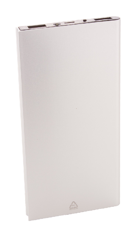 Power Bank en aluminium recyclé avec chargeur solaire intégré - 4000 mAh - 2 ports USB et USB-C_1