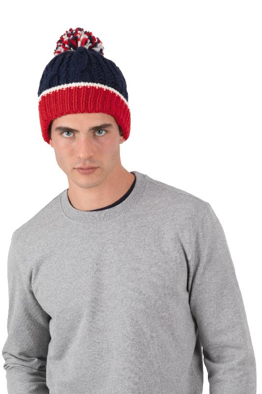 Bonnet en maille tricot avec motifs torsadés - Marque K-up - Réf: KP550 - Taille unique, plusieurs couleurs disponibles_1