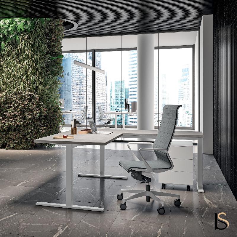 Bureau d'angle Idea Tube - Quadrifoglio - Blanc, Blanc, 160 x 180 cm_0