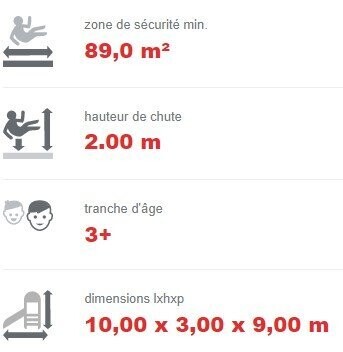 Combiné de murs de cordes en acier inoxydable pour aire de jeux - Référence BT16523 - Conforme EN1176_1