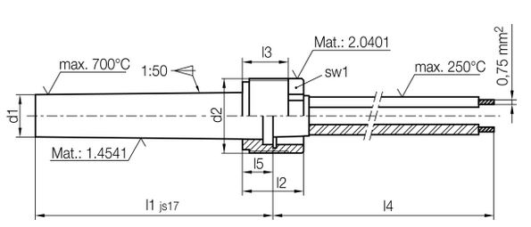 Élément chauffant tubulaire étanche et hautes températures - carré H11381/A1xB1xL1_1