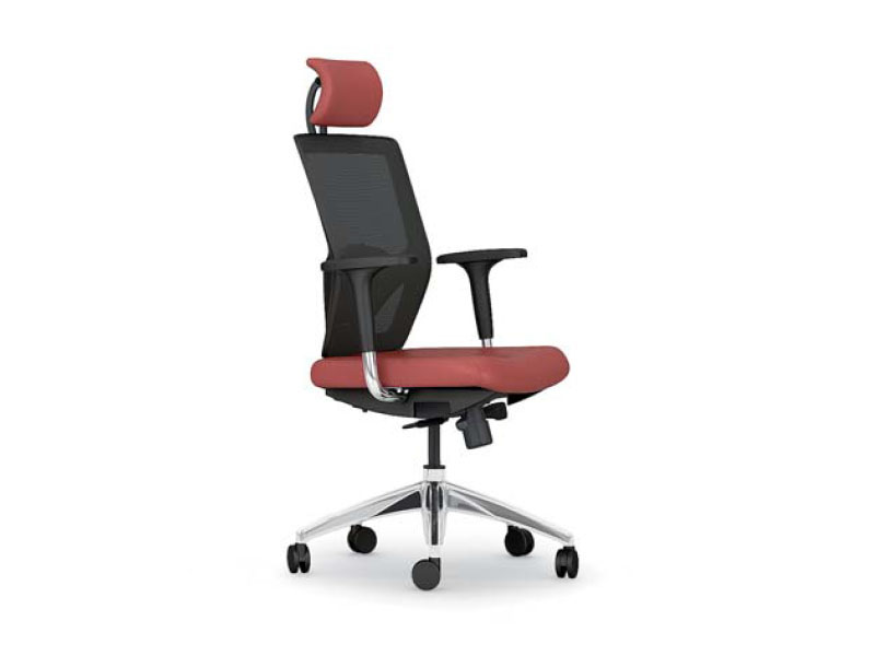 Fauteuil de direction en cuir Juno - mécanisme synchrone, réglages multiples et support lombaire ajustable_1