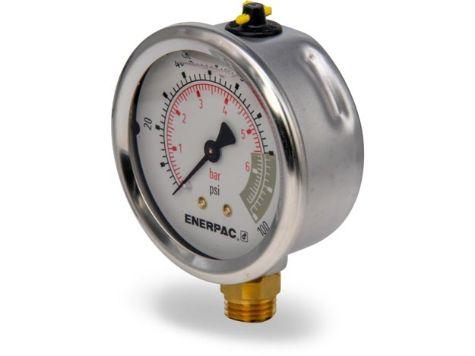 G2509L, Manomètre, 63 mm Face, Raccordement Vertical, Bain de glycérine, 7 bar pression maximale_1