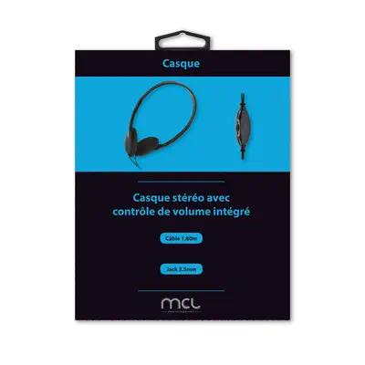 MCL CSQ-HEAD/N casque Avec fil Arceau Musique Noir_1