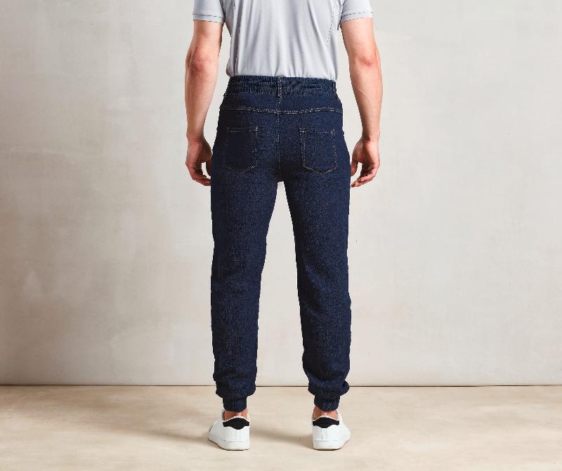 Pantalon de chef artisan - Réf: PR556 - Premier - 87% coton, imitation jogging, élastiqué - Black Denim et Indigo Denim_1