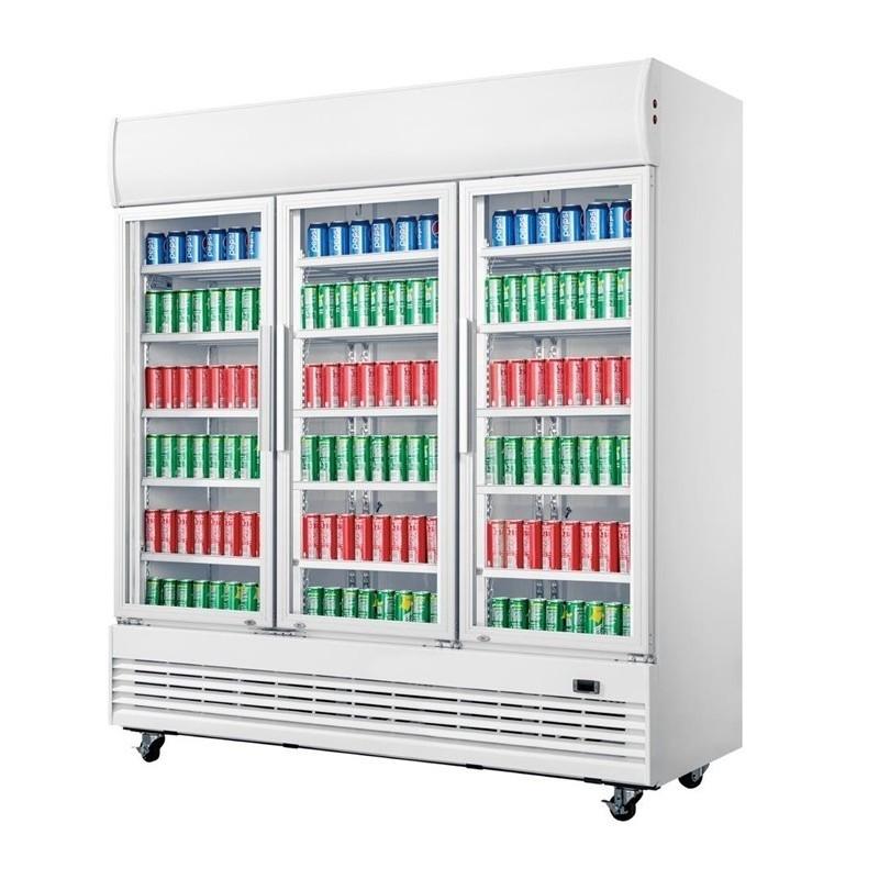 Vitrine réfrigérée murale pour produits frais en 3 portes - capacité 1300 litres  - r290 gaz écologique_1