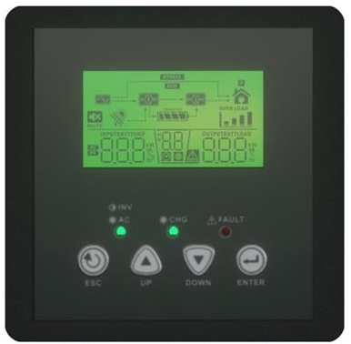 Onduleur hybride Effekta 3KVA 24V-230V - MPPT 60A - Pur sinus avec chargeur de batteries_1