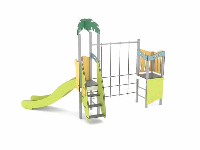 Structure multi-activités métallique îles - LD1ILT20040 - Ludoparc - Pour enfants à partir de 2 ans - Capacité 13 - Hauteur de chute libre 100 cm_1