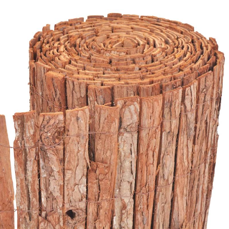 Vidaxl clôture écorce 1000 x 50 cm 142680_1