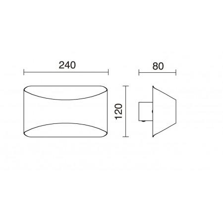 Applique intérieure Cooper LED SMD 9W - 3000K - Blanc chaud - Cuivre ou blanc - Éclairage up & down - IP20_1