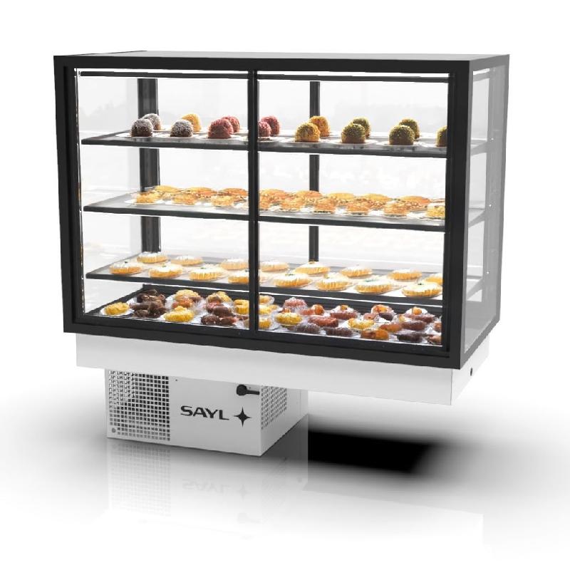 Vitrine réfrigérée INTEGRA Drop-In - 4 niveaux - 1200 mm - H815 mm | Sayl Barcelona - Accès avant et arrière_1