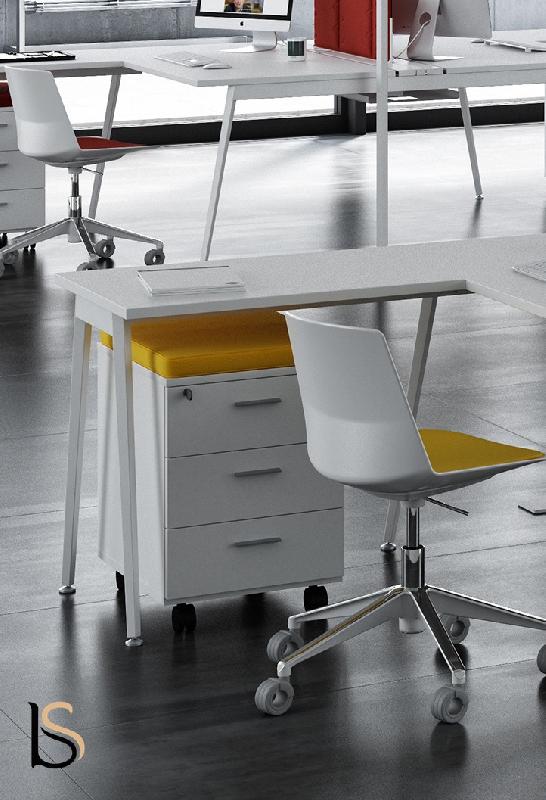 Bureau retour pour série X3 - Officity - Blanc 9010, 100, Orme_0