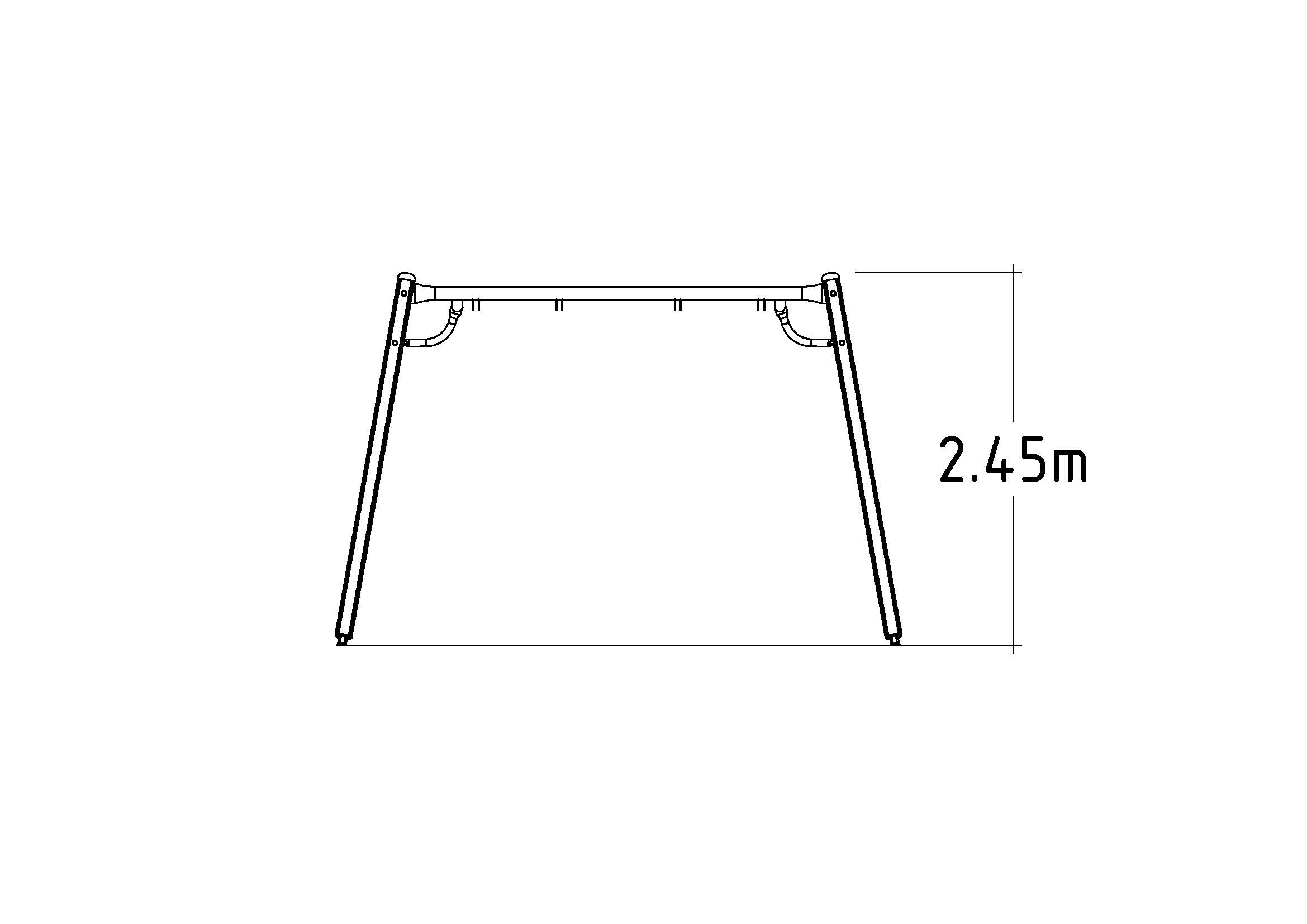 Balançoire Turo 2 places pour aires de jeux - Fondation à enterrer - Réf 8051055 - Hags_1