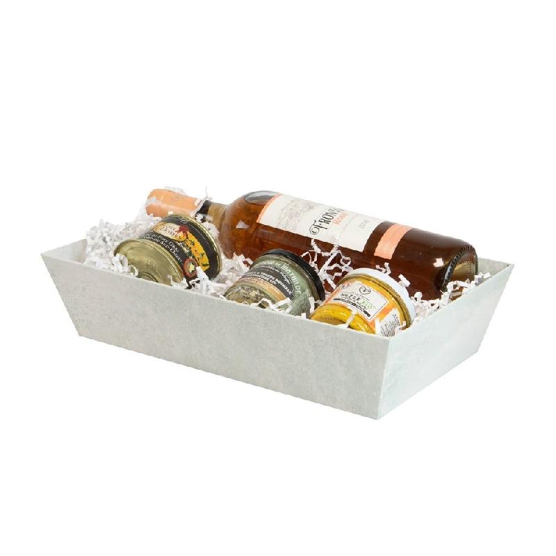 Corbeille carton effet givré 33x20x7 cm_1