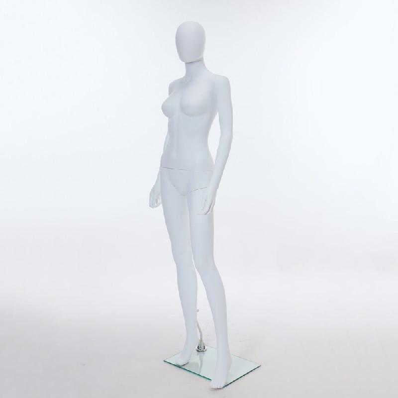 Mannequin femme jambe en avant blanc mat Polypropylène H180cm_1