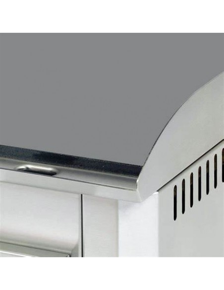 Plaque à snacker chromée gaz à poser - PAS900GC - 900 mm - 3 brûleurs étoile - Fabrication française_1