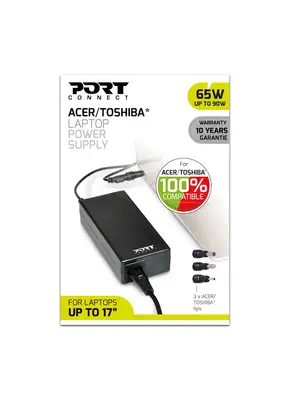 Port Designs 900093-ACTO adaptateur de puissance & onduleur Intérieure 65 W Noir_1