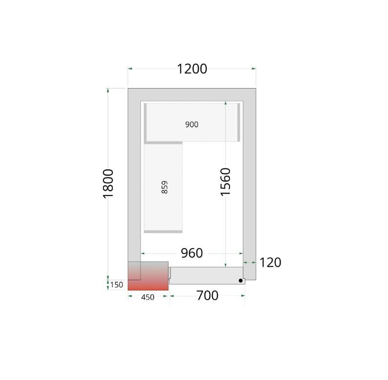 Kit de Rayonnage pour Chambres Froides Négatives Tefcold CRNF1218_1