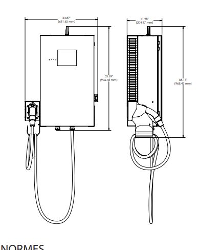 Borne de recharge murale pour voiture électrique - mode 4 - puissance : jusqu'à 24kw / Pulse WB-DC_1