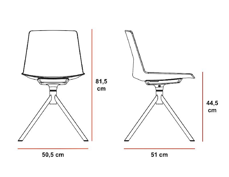 Chaise de réunion CLUE - Offisit - Gris anthracite A600_1