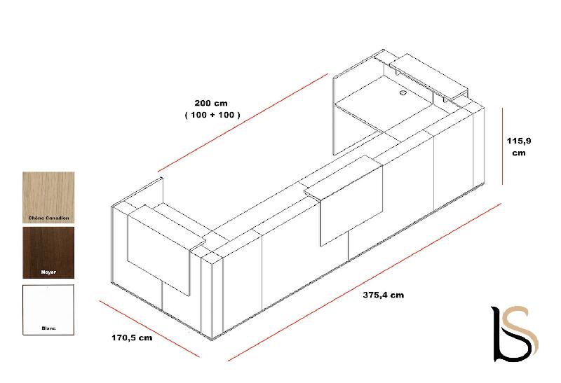 Comptoir d'accueil lumineux Tera - MDD - Chêne Canadien, 375_1