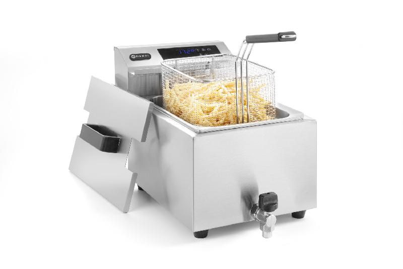 Friteuse Profi Line avec robinet de vidange numérique 8L 230V HENDI_1