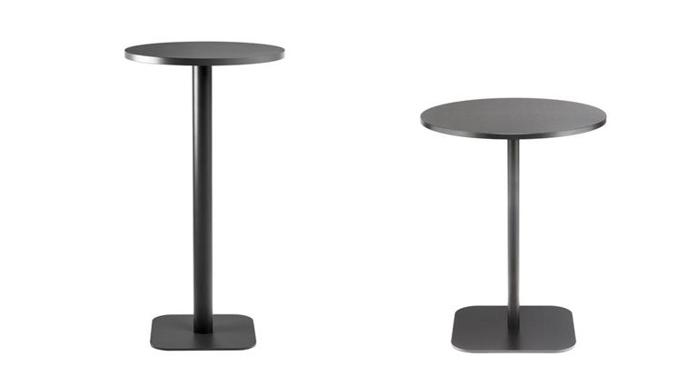 Mange debout tulipe - plateau mélaminé 25 mm - pieds acier laqué - 60 cm x H 110 cm_1