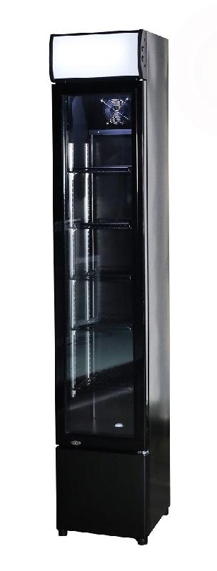 Réfrigérateur porte en verre étroit noir l360 7455.1384 COMBISTEEL_1